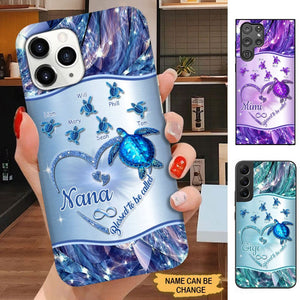 Turtle Blessed to be called Nana Mimi Gigi Grandma Personalized Phone case SC12714 Phone case FUEL 