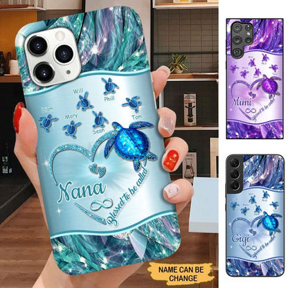 Turtle Blessed to be called Nana Mimi Gigi Grandma Personalized Phone case SC12716 Phone case FUEL 