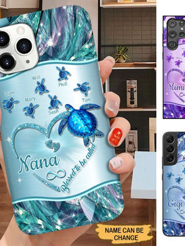 Turtle Blessed to be called Nana Mimi Gigi Grandma Personalized Phone case SC12716