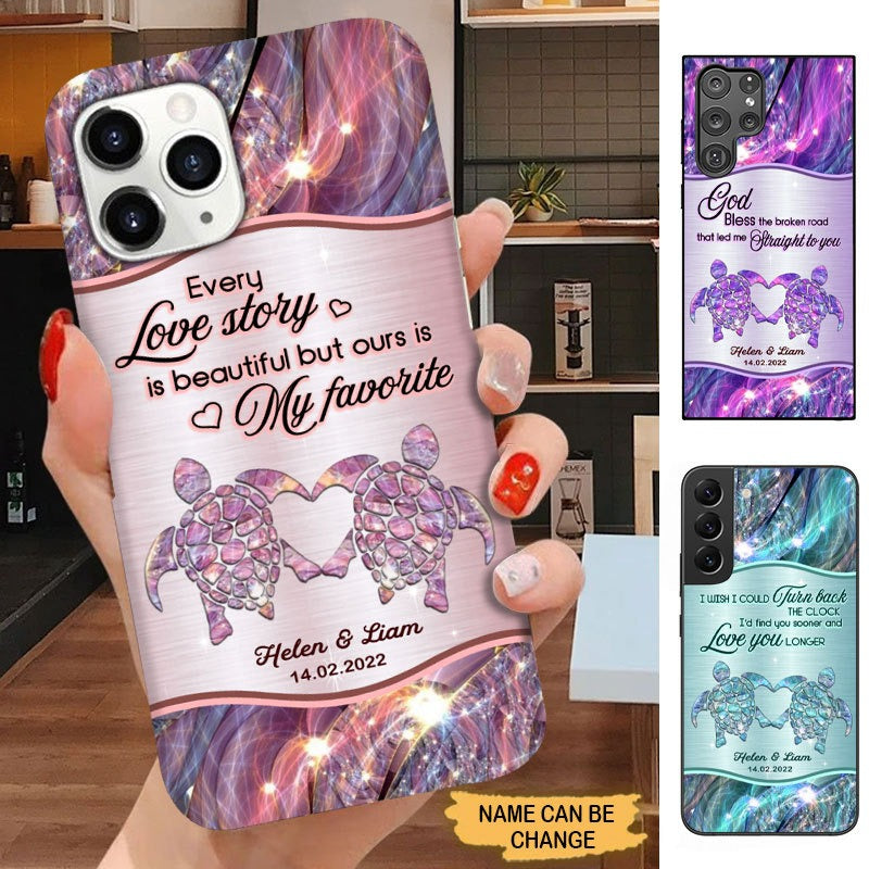 Turtle Couple Our Story is my favorite Personalized Phone case SC30819 Phone case ShinyCustom Phone Case 