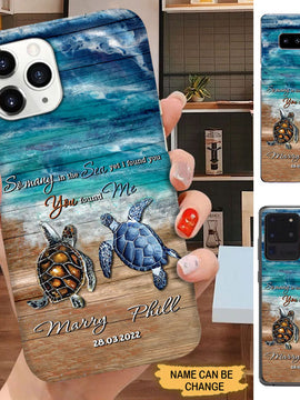 Turtle Couple Personalized Phone case