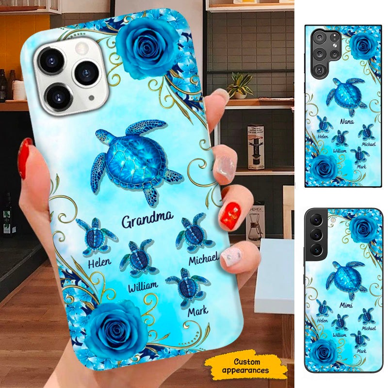Turtle Grandma Mimi Nana Mom Auntie Personalized Phone Case SC243232