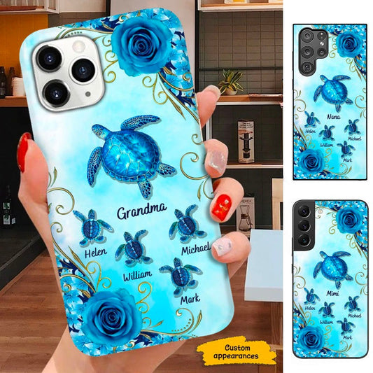 Turtle Grandma Mimi Nana Mom Auntie Personalized Phone Case SC243232