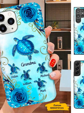 Turtle Grandma Mimi Nana Mom Auntie Personalized Phone Case SC243232