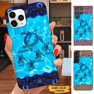 Turtle Grandma Nana Mommy Personalized Phone case SC141012 Phone case ShinyCustom Phone Case 