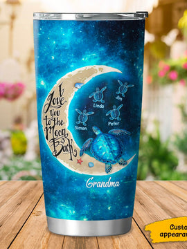 Turtle I Love You To The Moon and Back Nana Mimi Grandma Personalized Tumbler SC273233