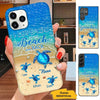 Turtle I love you to the beach and back Grandma Nana Mommy Personalized Phone case SC12108