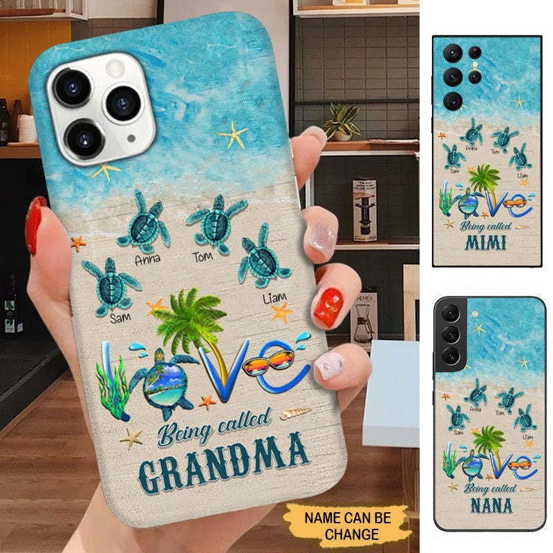 Turtle Love Being Called Grandma Mommy Auntie Personalized Phone Case Phone case FUEL 
