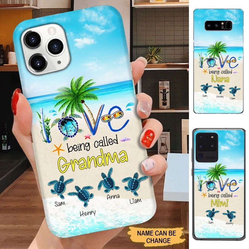 Turtle Love being called Grandma with Grandkids Personalized Phone case Phone case FUEL 