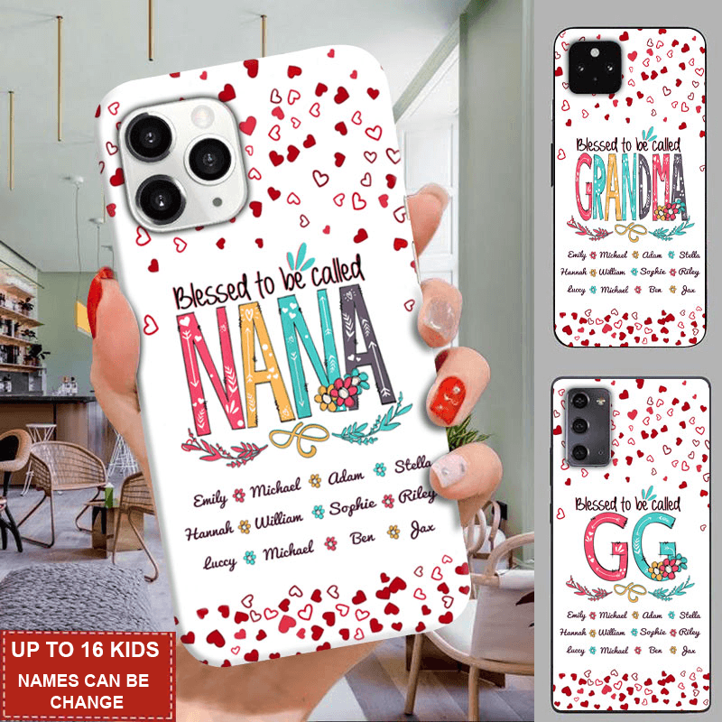Custom Phone Case, Grandma Loves Bug Phone Case, Personalized Phone Case  for Samsung & iPhone 11 12 13 X XS Max XR Pro Plus, Mom Grandmother