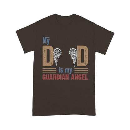 Customized My Dad Is My Guardian Angel T-Shirt PM05JUN21CT2 Dreamship S Brown 