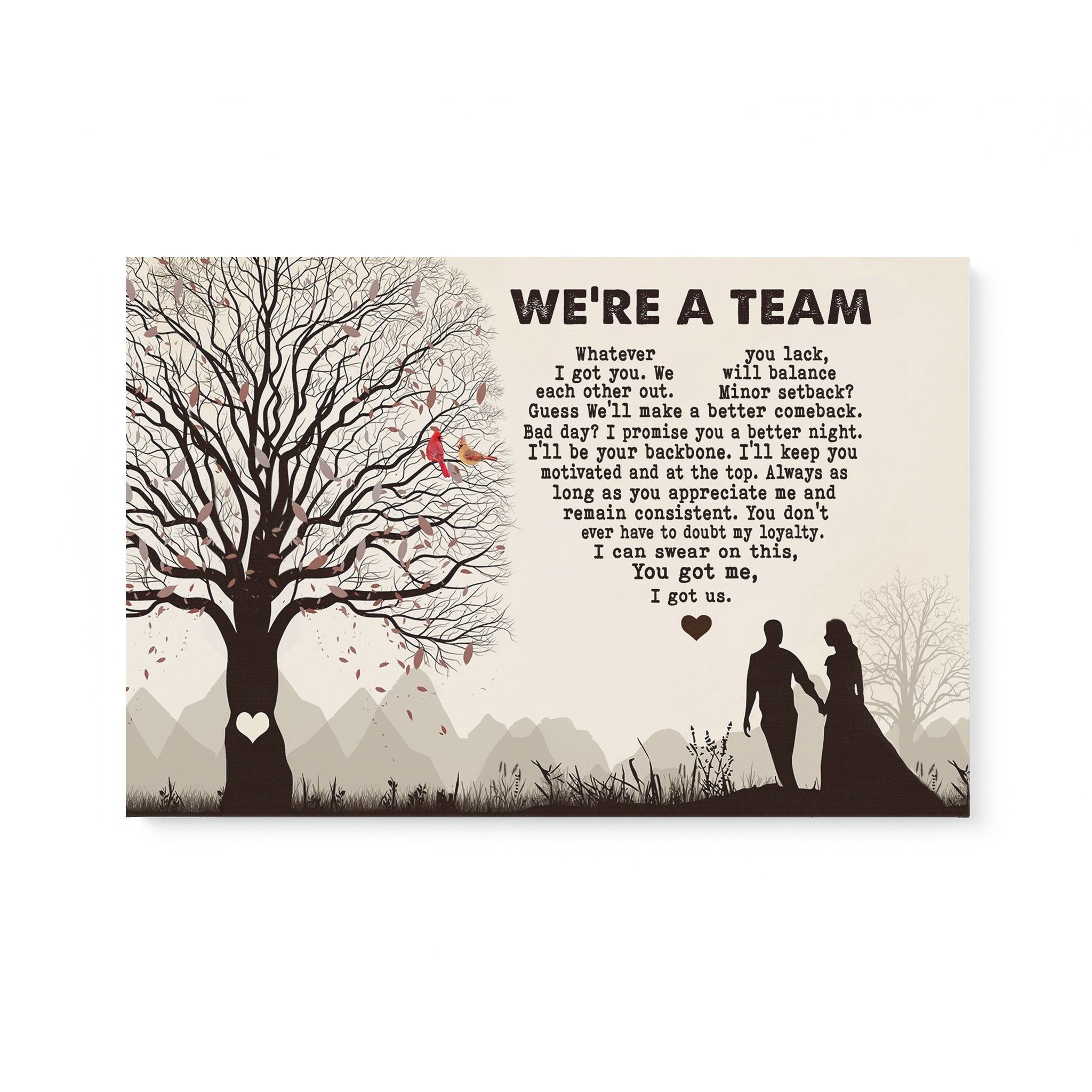 We are a team Canvas NTK08JUN21VA2 Dreamship 24x16in 