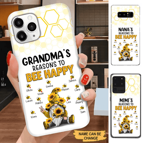 Gnome Grandma's Reasons to be Happy Mommy Auntie Personalized Phone Case Phone case FUEL 