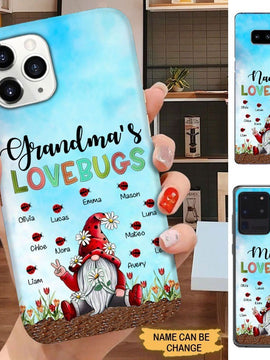 Grandma's Love Bugs  Nana, Grandma, Mommy, Auntie Personalized Phone Case