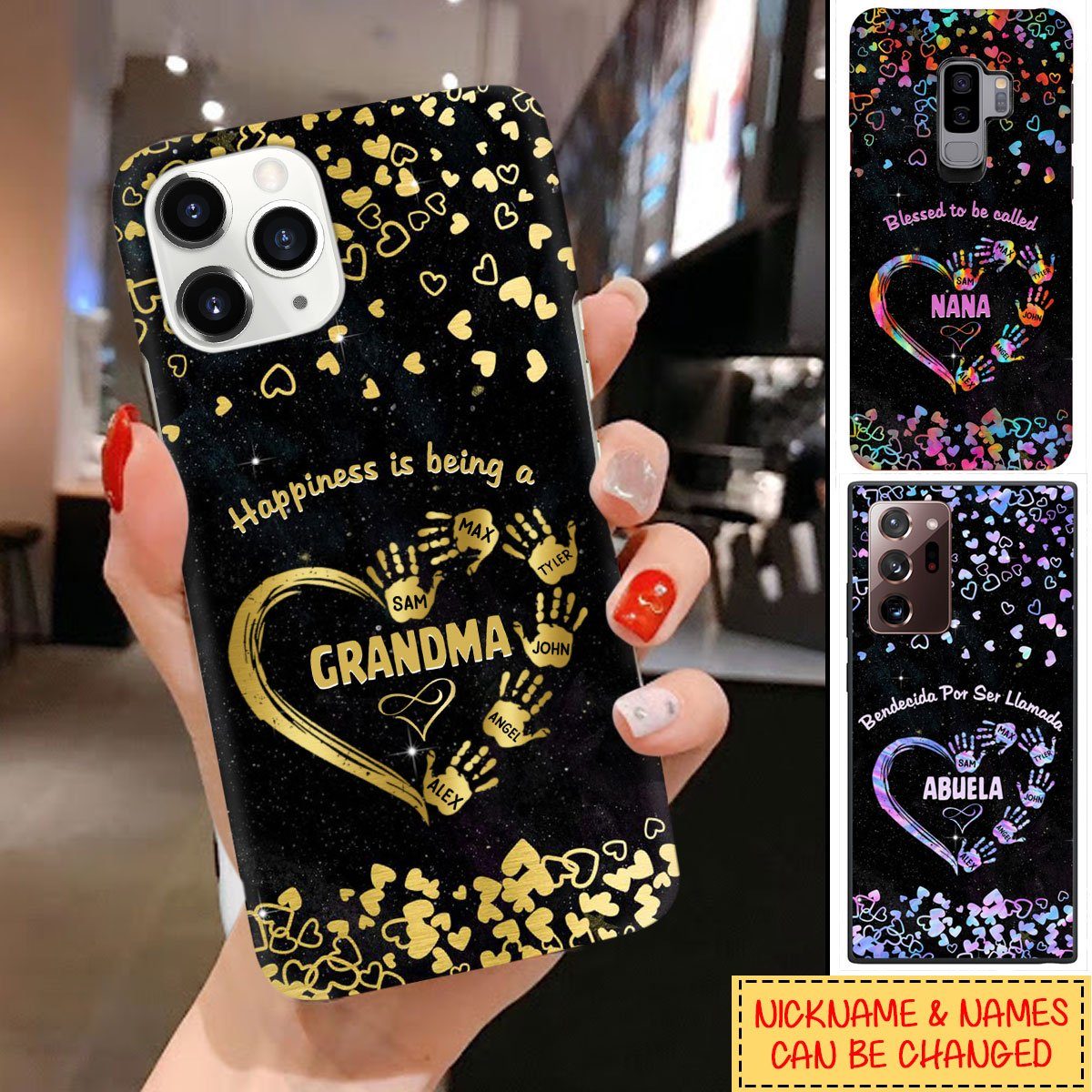 Personalized Custom Happiness Is Being A Nana Mom, Grandma, Autie Phone Case 24vc020 Phone case FUEL 