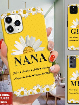 Grandma Mom Daisy Flower Personalized Phone case