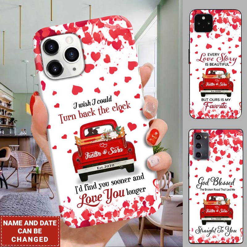 Couple Phone Personalized Name Phone Case Personalized Red Truck Couple Phone Case SHINYCUSTOM LLC Couple Phone Personalized Name Phone Case Personalized Red Truck Couple Phone Case SHINYCUSTOM LLC