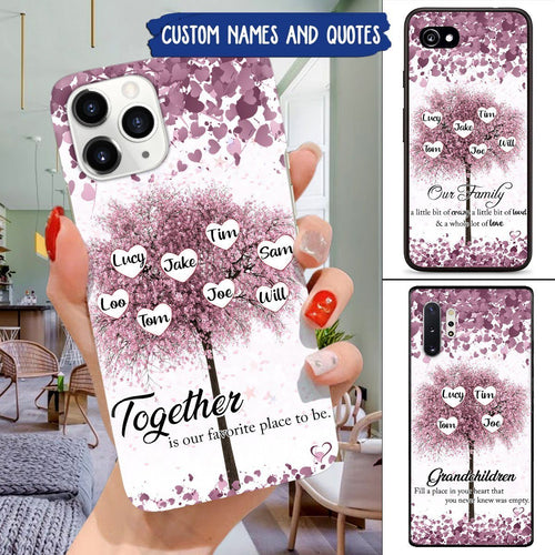 Together is our favorite place to be - Personalised family tree frame, family tree gift, mothers day gift, Mum birthday, Nan birthday, Gifts for her phonecase hqt24jun21sh1 Phonecase FUEL 
