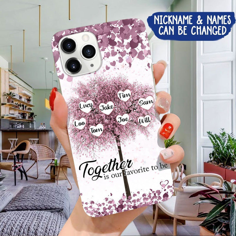 Together is our favorite place to be - Personalised family tree frame, family tree gift, mothers day gift, Mum birthday, Nan birthday, Gifts for her phonecase hqt24jun21sh1 Phonecase FUEL
