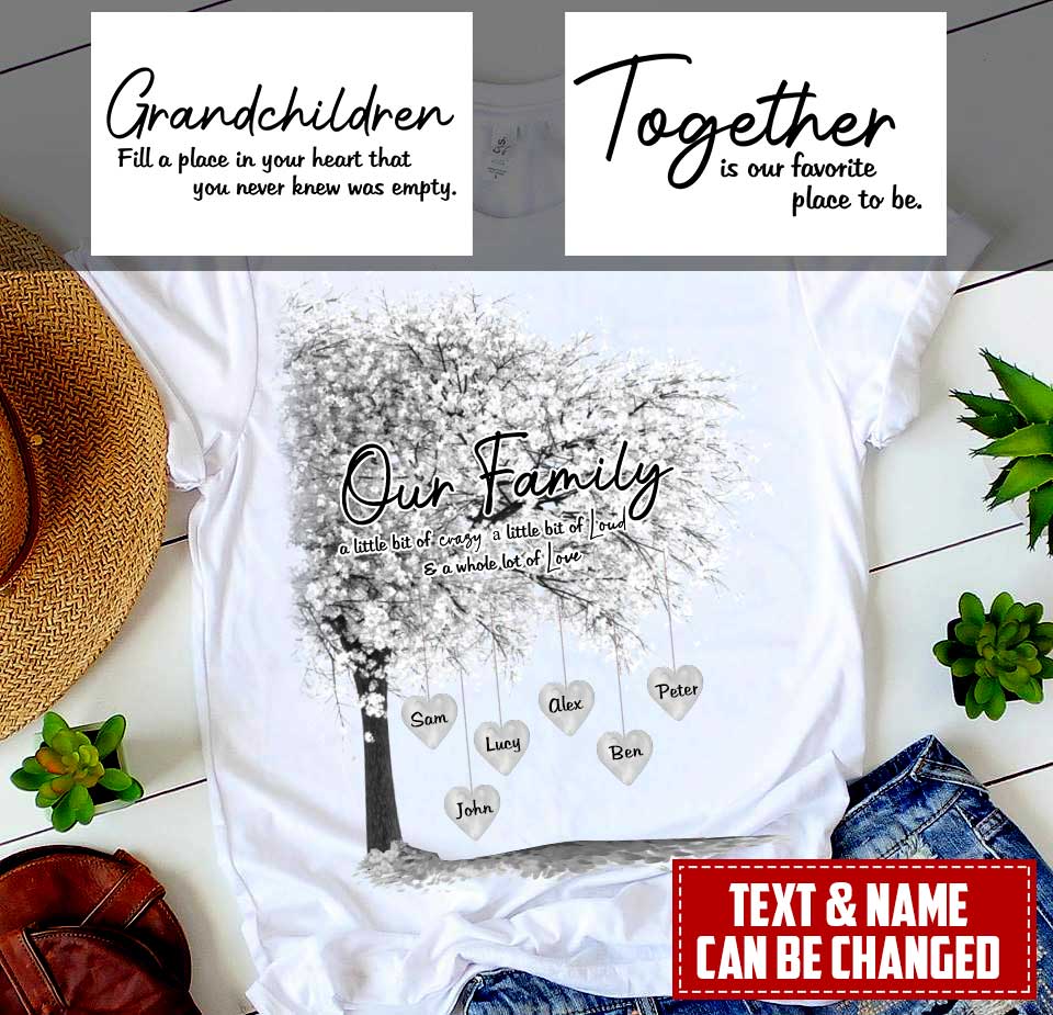 Together is our favorite place to be - Personalised family tree frame, family tree gift, mothers day gift, Mum birthday, Nan birthday, Gifts for her T-shirts hqt25jun21tp1 Clothing Dreamship 