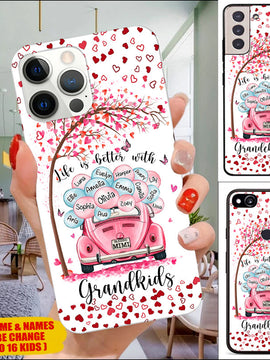 Life is Better with Grandkids Grandma Mommy Auntie Nana Gigi Personalized Phone case