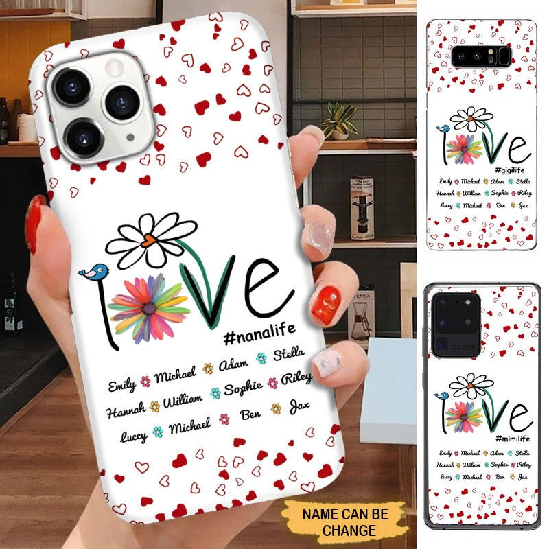 Love Nanalife Grandma with Grandkids Personalized Phone case Phone case FUEL 
