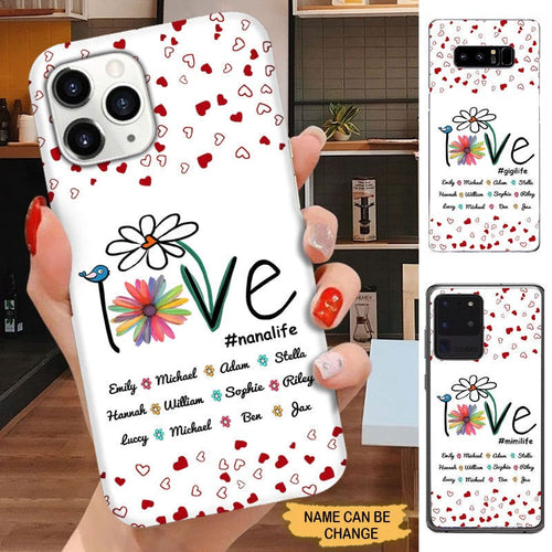 Love Nanalife Grandma with Grandkids Personalized Phone case Phone case FUEL 