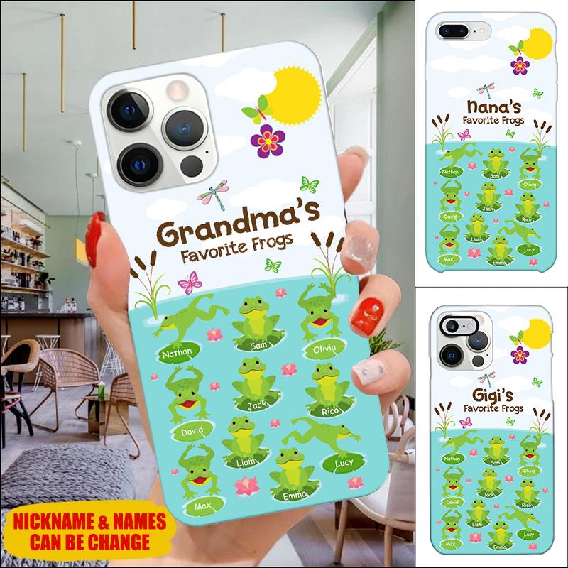 Grandma's Favorite Frogs Mommy, Nana, Grandma, Auntie Personalized Phone Case Phone case FUEL 