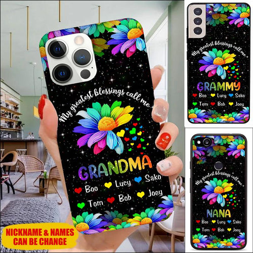 My Greatest Blessings call me Grandma,Mommy, Nana, Auntie Dandelions Personalized Phone Case v3 Phone case FUEL 