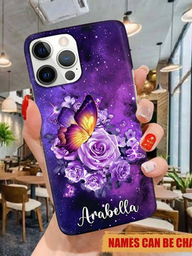 Personalized Butterfly Purple Phone Case