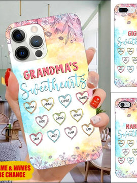 Grandma's sweethearts Mom, Auntie,  Nana Personalized Phone case