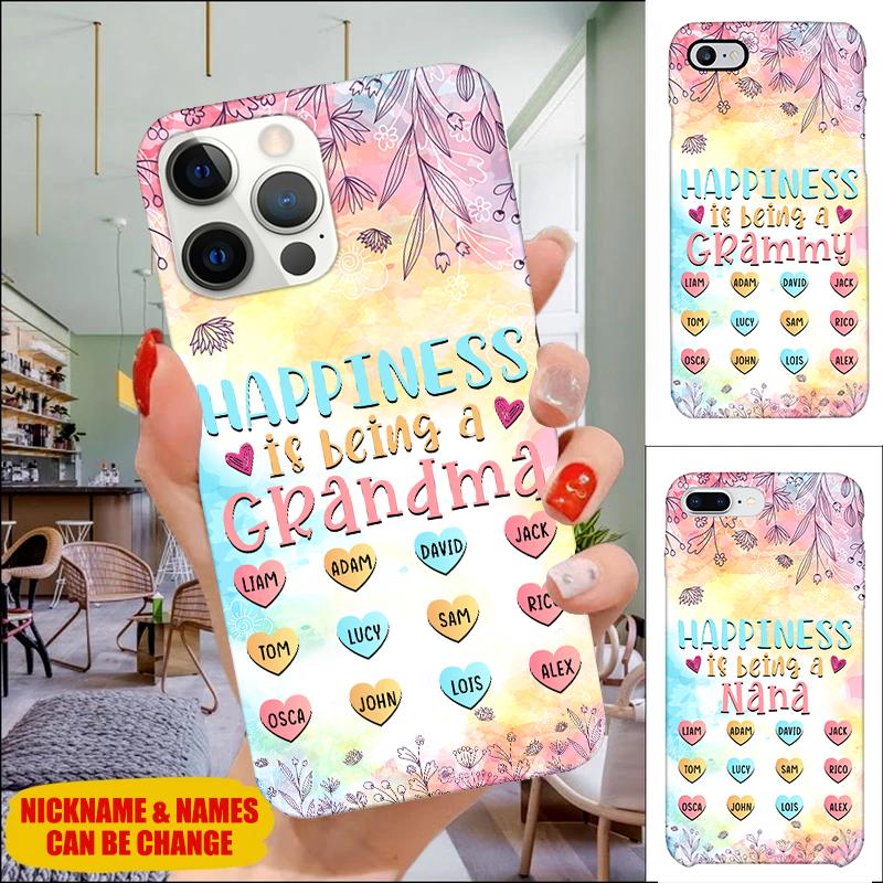 Happiness is being a Grandma, Mom, Auntie, Nana Personalized Phone case Phone case FUEL 