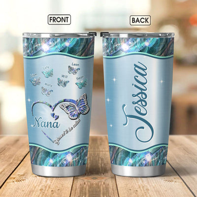 Butterfly Blessed to be called Nana Mimi Gigi Grandma Personalized Tumbler SC211016