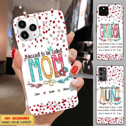 Personalized Custom "Blessed to be called MOM" GRANMA, NANA, AUNT Phone Case for Grandmas 24HL1002 Phone case FUEL 