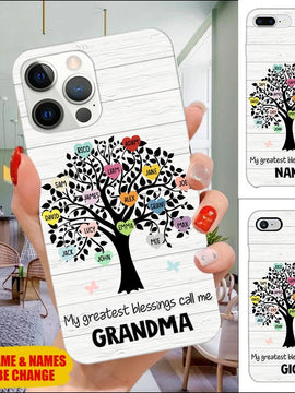 My Greatest Blessings call me Grandma,Mommy, Nana, Auntie Personalized Phone Case