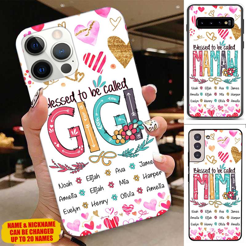 Personalized Custom "Blessed to be called Gigi" Mommy, Nana, Grandma, Auntie Phone Case Phone case FUEL 