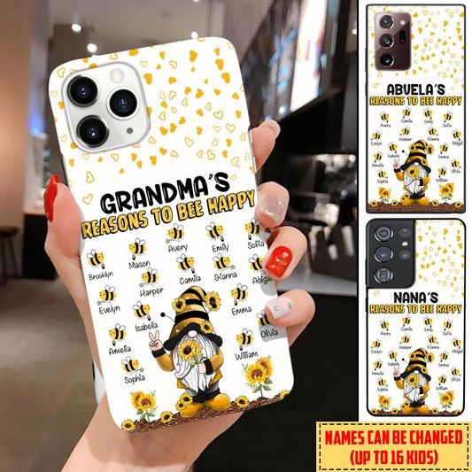 Personalized Custom Grandmas Reasons To Bee Happy Phone Case Phone case FUEL 