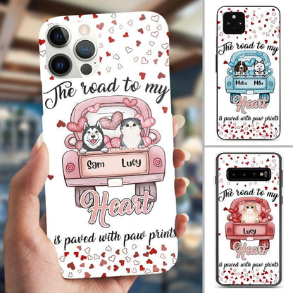 The Road To my heart is paved with paw prints Personalized Dog & Cat Phone case DHL-24TQ009 Phonecase FUEL 