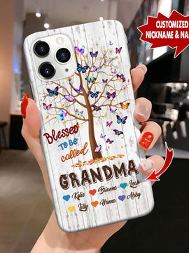 Personalized custom names & nickname blessed to be called grandma phone case