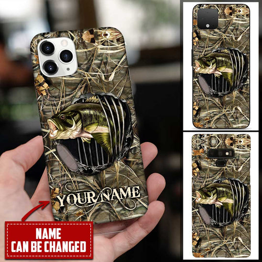 Personalized Custom Name Fishing Bass Fish Phone Case Phone case FUEL 