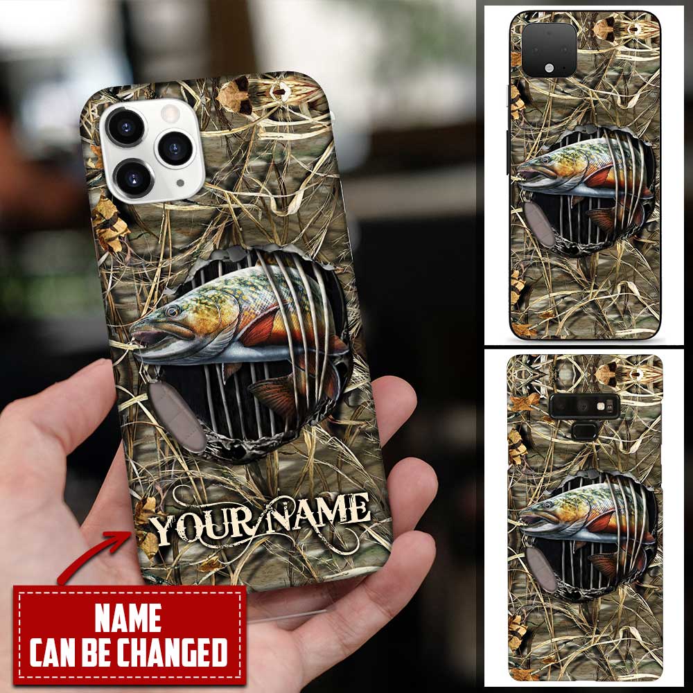 Personalized Custom Name Fishing Brook Trout Fish Phone Case Phone case FUEL 