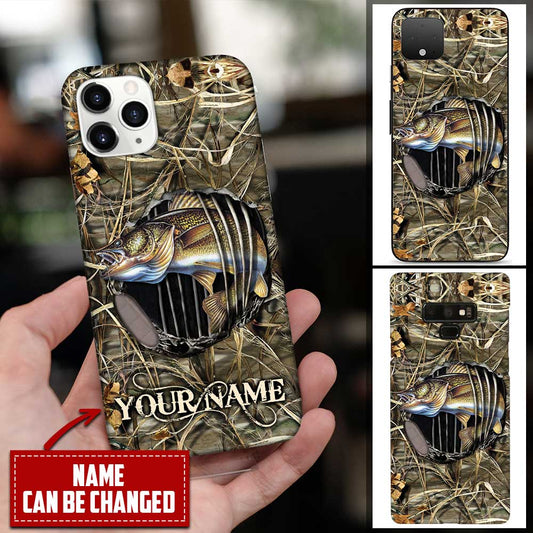 Personalized Custom Name Fishing Walleye Fish Phone Case Phone case FUEL 