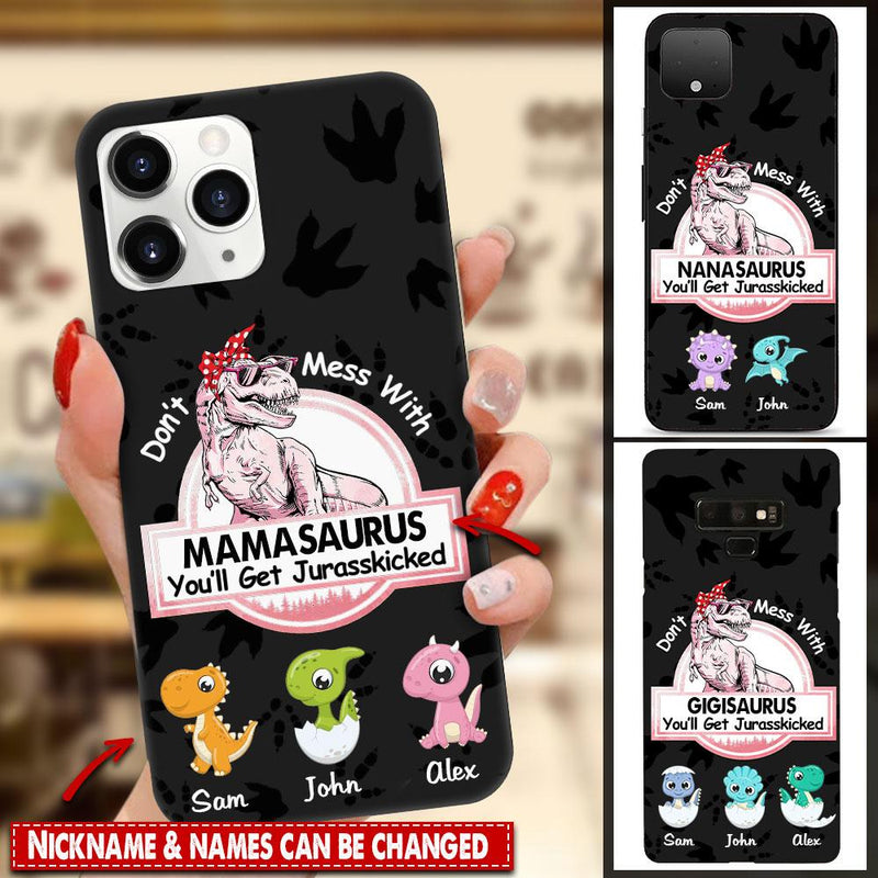Personalized Custom Don't Mess With Mamawsaurus Phone Case Phone case FUEL