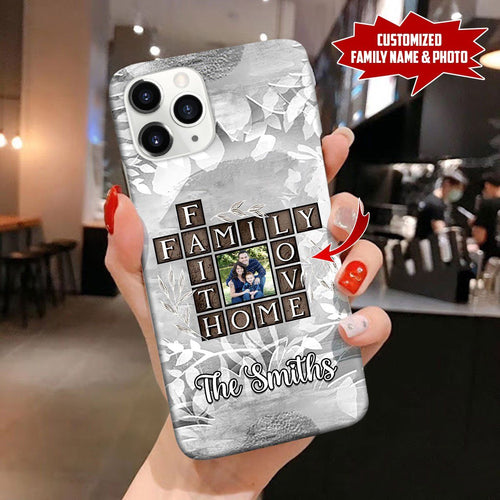Personalized Family Faith Love Home Custom Photo And Family Name Phone Case Phone case FUEL 