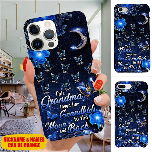 This Grandma Love Her Grandkids To The Moon & Back Personalized Mommy, Nana, Grandma, Auntie Phone Case Phone case FUEL 